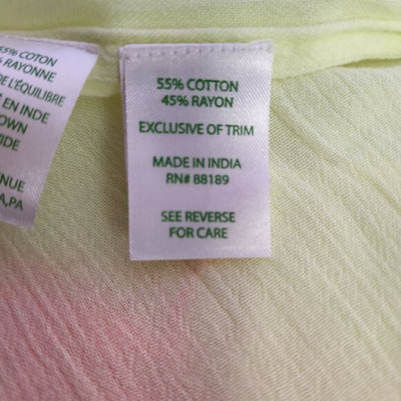 Lilly Pulitzer KathleenYellow Pink  Tunic Women's XXS/XS Tassel Hem Sleeveless T - Picture 7 of 8